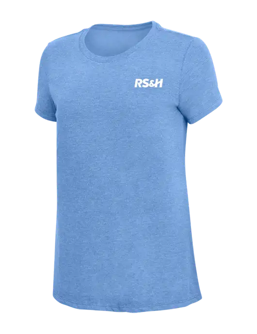 Womens Simply Soft Maritime Frost 4.5oz Poly/Combed Ring Spun Cotton T-Shirt
 w/RS&H Logo
