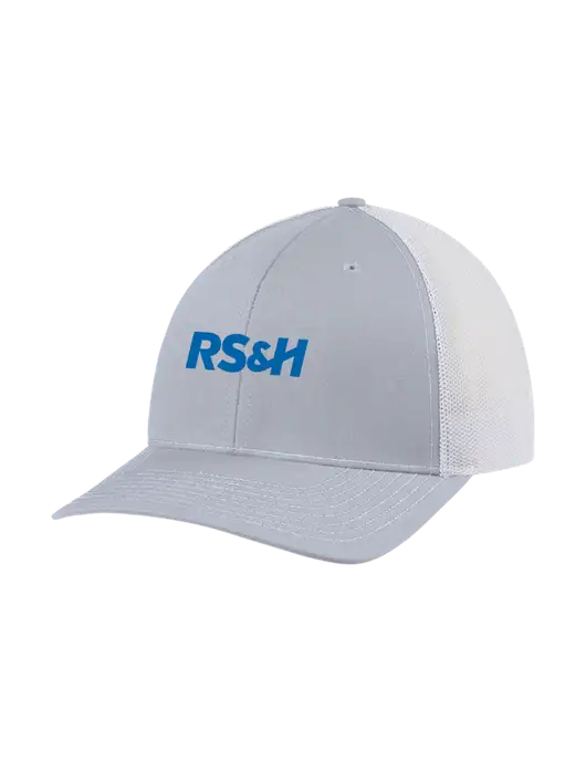 Richardson Adjustable Snapback Original 112 Trucker Cap Light Heather Grey w/White Mesh w/RS&H Logo