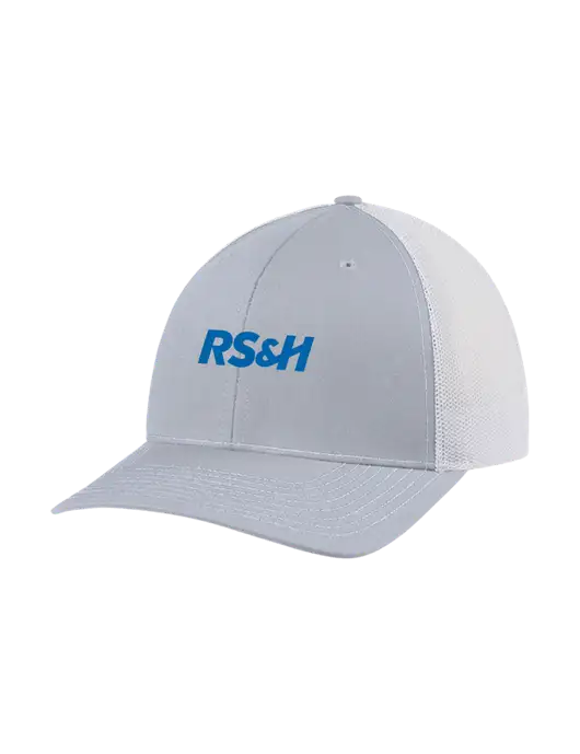 Richardson Adjustable Snapback Original 112 Trucker Cap Light Heather Grey w/White Mesh w/RS&H Logo