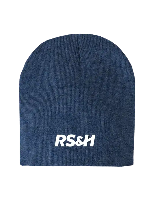 Dark Royal Heather Element Knit Beanie w/RS&H Logo