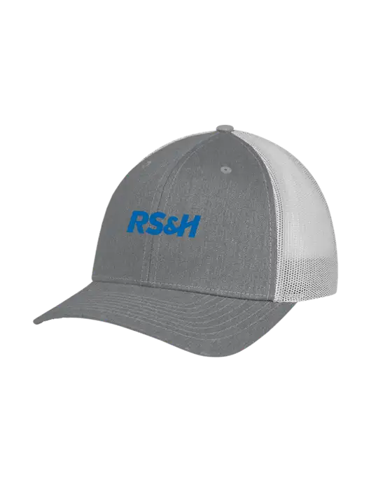 Richardson Adjustable Snapback Original 112 Trucker Cap Heather Grey w/Light Grey Mesh w/RS&H Logo