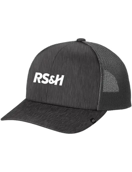 TravisMathew Very Dark Grey Heather Cruz Trucker Cap w/RS&H Logo