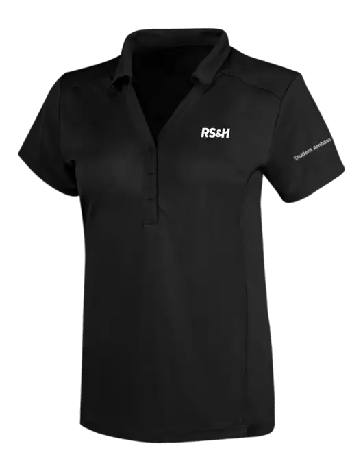 OGIO Blacktop Womens Framework Polo w/RS&H Logo, RS&H Student Ambassador Logo