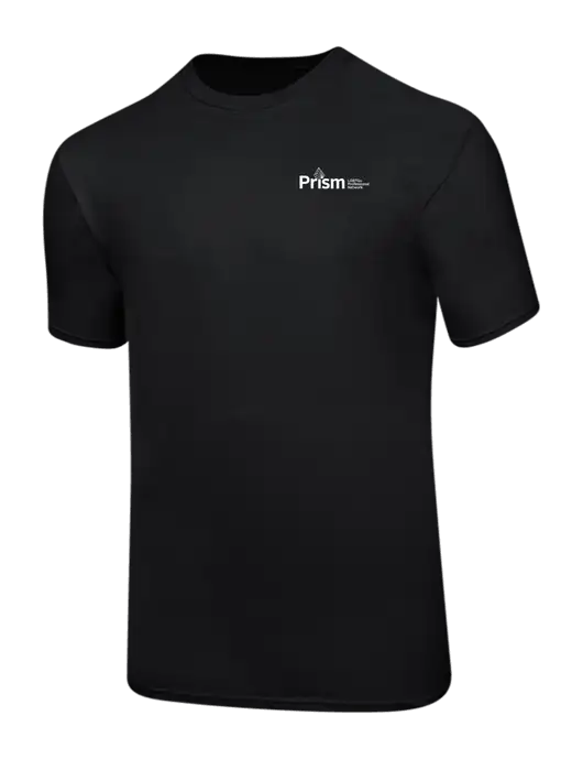 Ring Spun Jet Black 4.5 oz T-Shirt w/RS&H Prism Logo