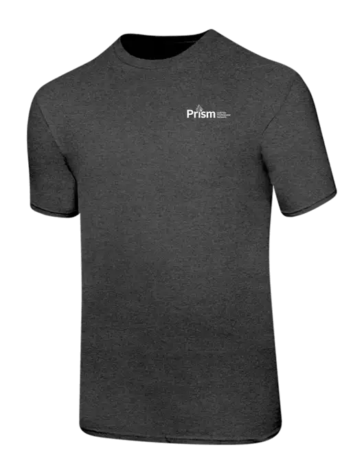 Ring Spun Dark Heather Grey 4.5 oz T-Shirt w/RS&H Prism Logo
