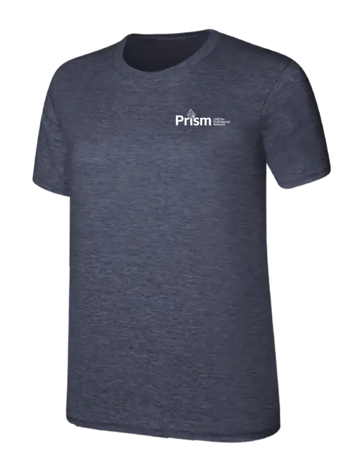 Womens Ring Spun Heather Navy 4.5 oz T-Shirt w/RS&H Prism Logo