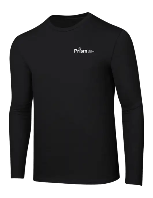 Ring Spun Jet Black 4.5 oz Long Sleeve T-Shirt w/RS&H Prism Logo