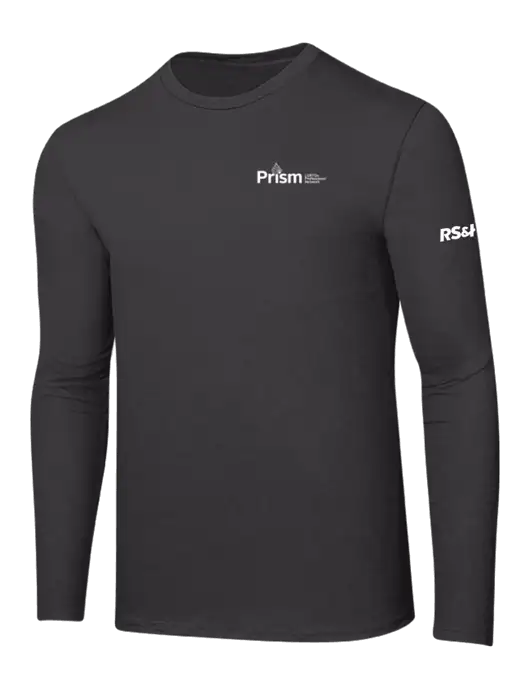 Ring Spun Charcoal 4.5 oz Long Sleeve T-Shirt w/RS&H Prism Logo, RS&H Logo