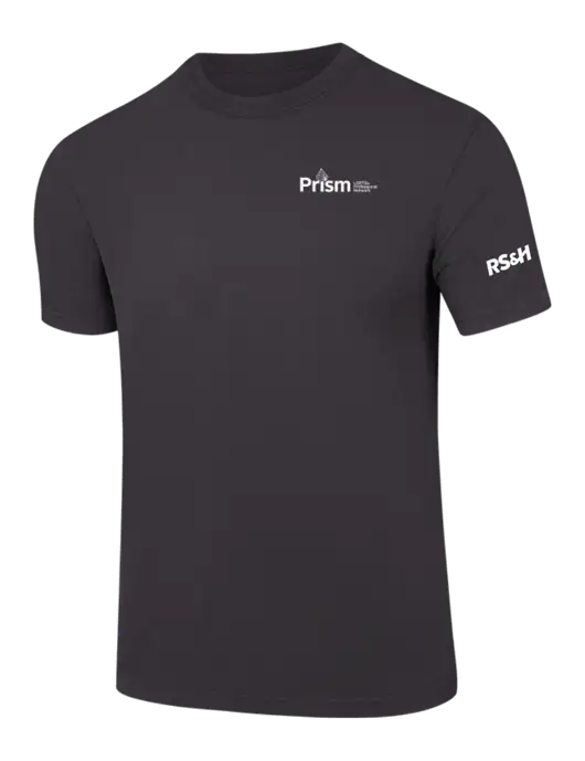 Comfort Colors 6.1 oz Dark Grey Heavyweight Ring Spun T-Shirt w/RS&H Prism Logo, RS&H Logo