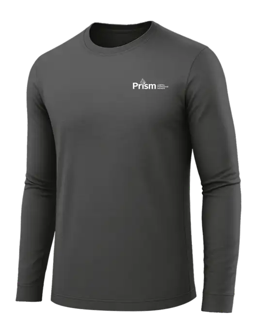 Long Sleeve Dark Grey PosiCharge Competitor Tee w/RS&H Prism Logo
