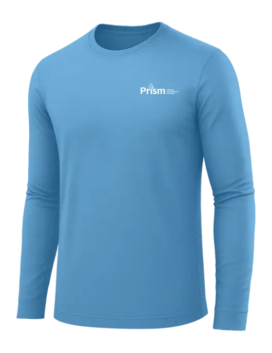 Long Sleeve Carolina Blue PosiCharge Competitor Tee w/RS&H Prism Logo