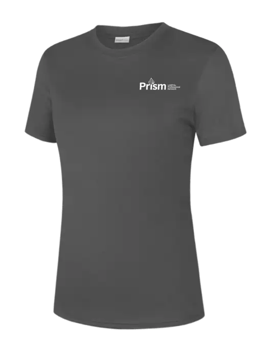  Womens Dark Grey PosiCharge Competitor Tee w/RS&H Prism Logo