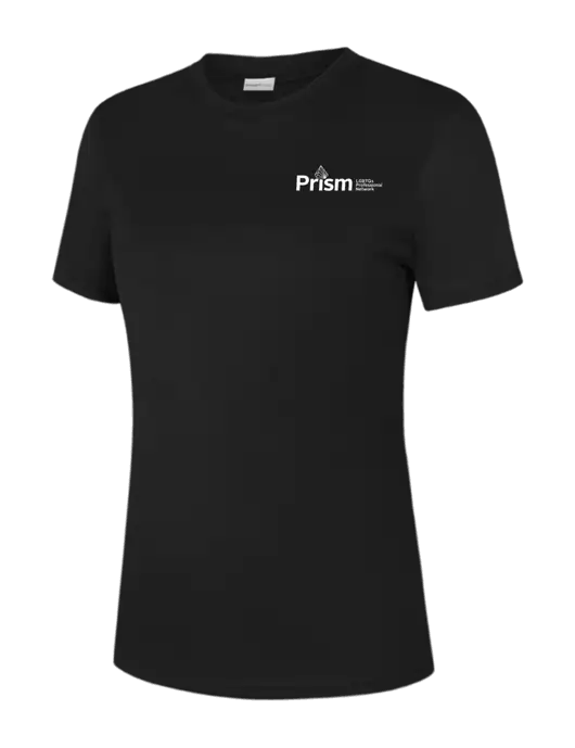  Womens Black PosiCharge Competitor Tee w/RS&H Prism Logo