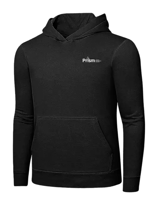 Jet Black 7.8 oz Ring Spun Hooded Sweatshirt w/RS&H Prism Logo