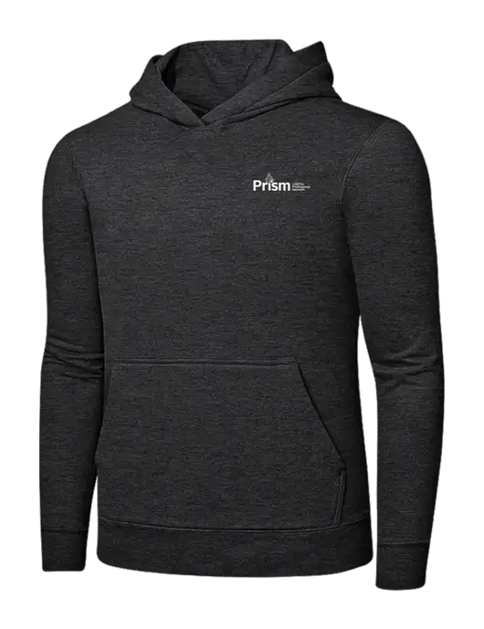 Dark Heather Grey 7.8 oz Ring Spun Hooded Sweatshirt w/RS&H Prism Logo