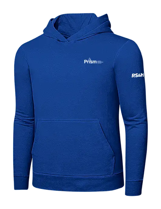 True Royal 7.8 oz Ring Spun Hooded Sweatshirt w/RS&H Prism Logo, RS&H Logo