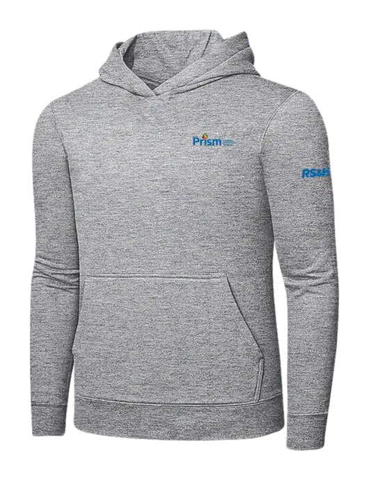Light Grey Heather 7.8 oz Ring Spun Hooded Sweatshirt w/RS&H Prism Logo, RS&H Logo