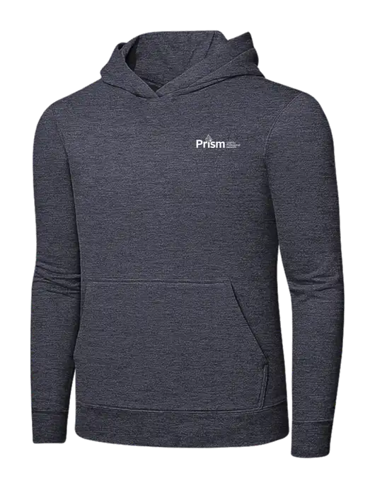 Heather Navy 7.8 oz Ring Spun Hooded Sweatshirt w/RS&H Prism Logo