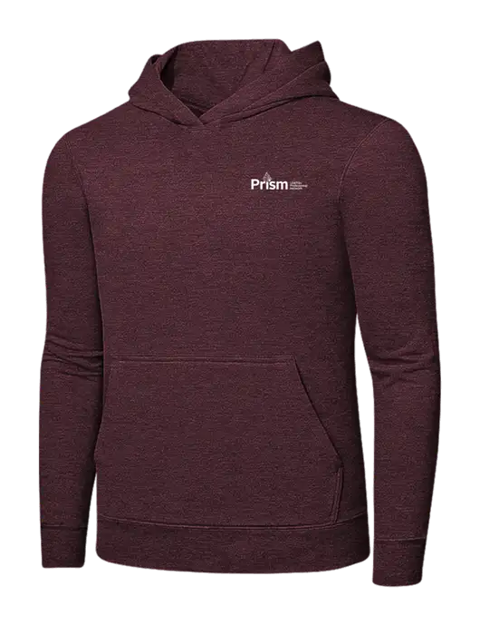 Heather Maroon 7.8 oz Ring Spun Hooded Sweatshirt w/RS&H Prism Logo