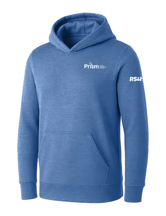 Womens Royal Heather Core Fleece Pullover Hooded Sweatshirt w/RS&H Prism Logo, RS&H Logo