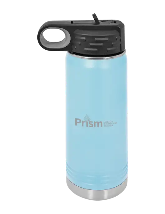 Polar Camel 20 oz Powder Coated Light Blue Vacuum Insulated Water Bottle w/RS&H Prism Logo, RS&H Logo