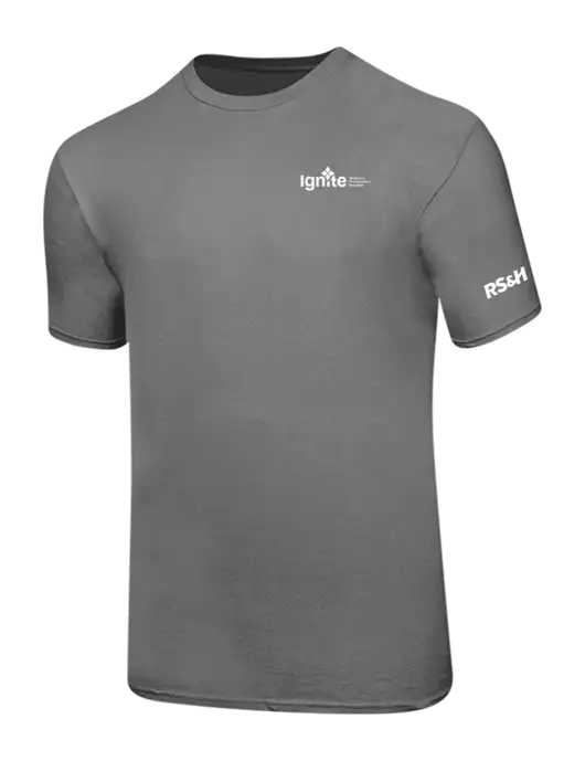 Ring Spun Medium Grey 4.5 oz T-Shirt w/RS&H Ignite Logo, RS&H Logo