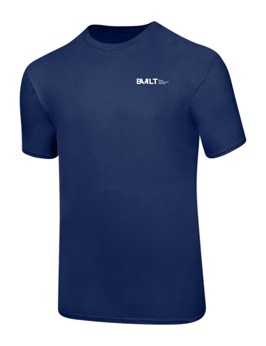 Ring Spun Navy 4.5 oz T-Shirt w/RS&H BUILT Logo