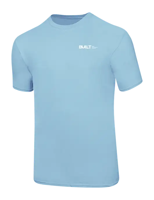 Ring Spun Light Blue 4.5 oz T-Shirt w/RS&H BUILT Logo