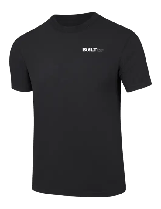 Comfort Colors 6.1 oz Black Heavyweight Ring Spun T-Shirt w/RS&H BUILT Logo