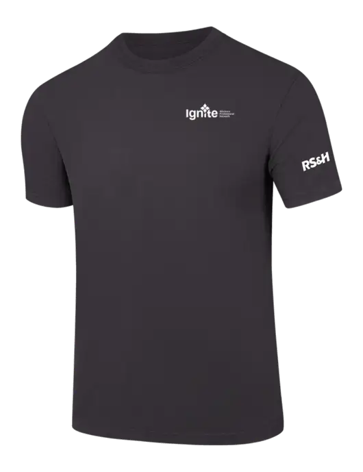 Comfort Colors 6.1 oz Dark Grey Heavyweight Ring Spun T-Shirt w/RS&H Ignite Logo, RS&H Logo