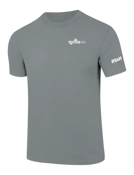 Comfort Colors 6.1 oz Medium Grey Heavyweight Ring Spun T-Shirt w/RS&H Ignite Logo, RS&H Logo