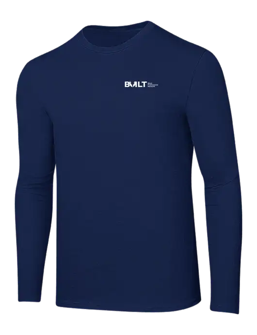Ring Spun Navy 4.5 oz Long Sleeve T-Shirt w/RS&H BUILT Logo
