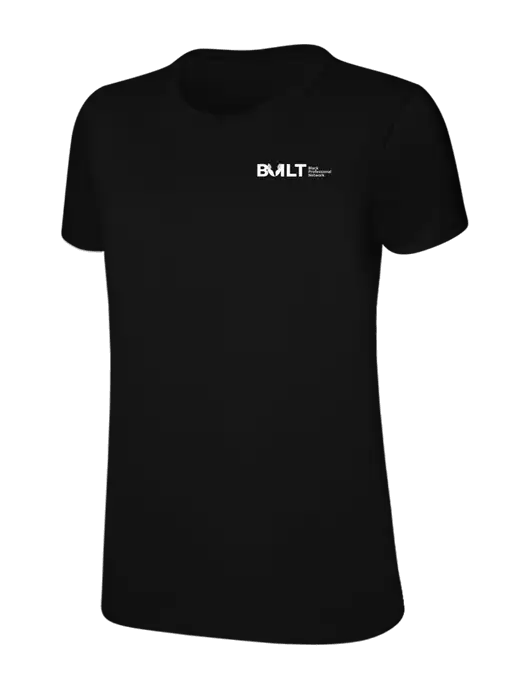 Womens Ring Spun Jet Black 4.5 oz T-Shirt w/RS&H BUILT Logo