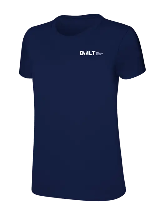 Womens Ring Spun Navy 4.5 oz T-Shirt w/RS&H BUILT Logo