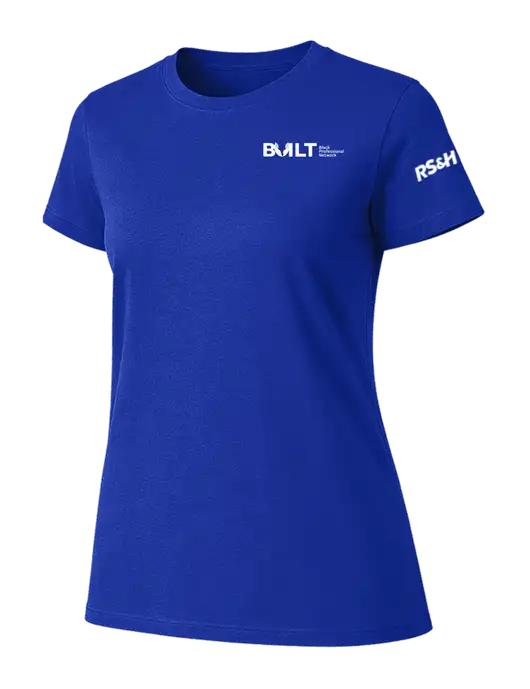 Womens Ring Spun Royal 4.5 oz T-Shirt w/RS&H BUILT Logo, RS&H Logo