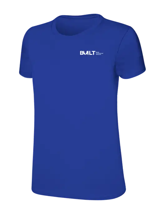Womens Ring Spun Royal 4.5 oz T-Shirt w/RS&H BUILT Logo