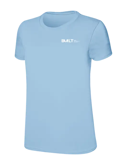 Womens Ring Spun Light Blue 4.5 oz T-Shirt w/RS&H BUILT Logo