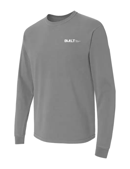 Comfort Colors Garment-Dyed Medium Grey Heavyweight Long Sleeve T-Shirt w/RS&H BUILT Logo