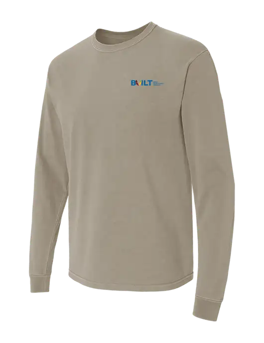 Comfort Colors Garment-Dyed Light Taupe Heavyweight Long Sleeve T-Shirt w/RS&H BUILT Logo