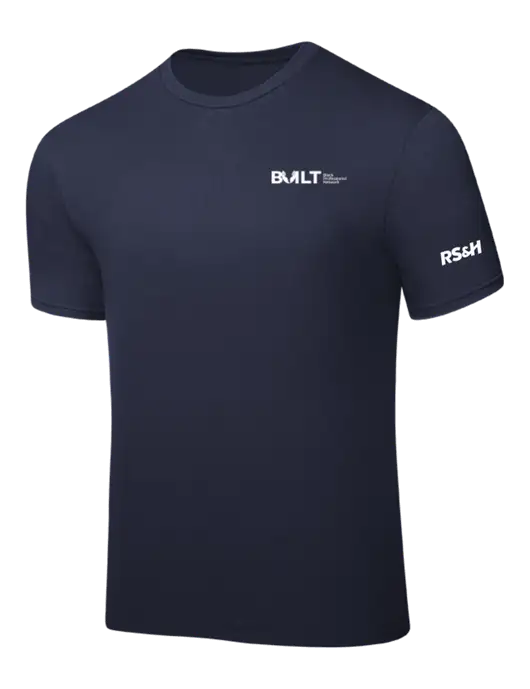 Navy PosiCharge Competitor Tee w/RS&H BUILT Logo, RS&H Logo
