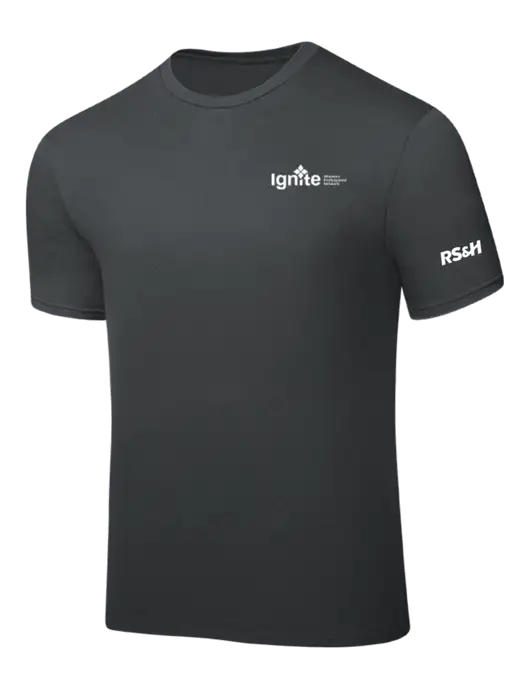 Dark Grey PosiCharge Competitor Tee w/RS&H Ignite Logo, RS&H Logo
