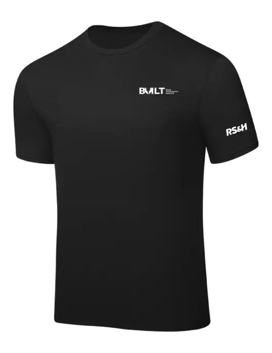 Black PosiCharge Competitor Tee w/RS&H BUILT Logo, RS&H Logo
