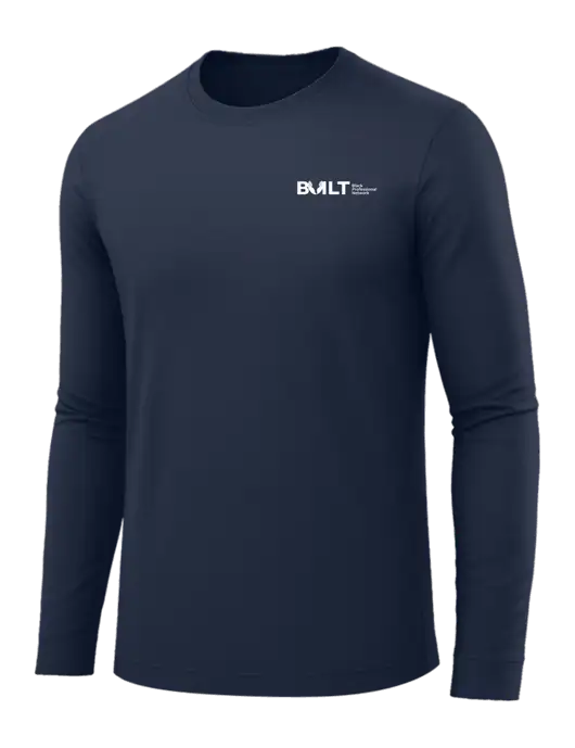 Long Sleeve Navy PosiCharge Competitor Tee w/RS&H BUILT Logo