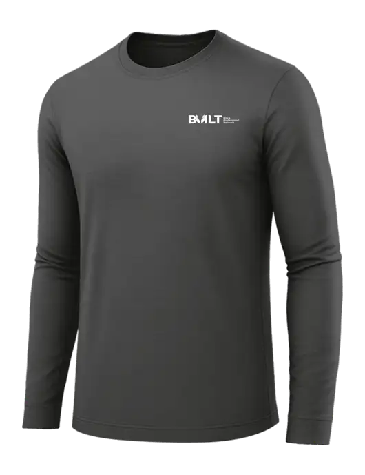 Long Sleeve Dark Grey PosiCharge Competitor Tee w/RS&H BUILT Logo