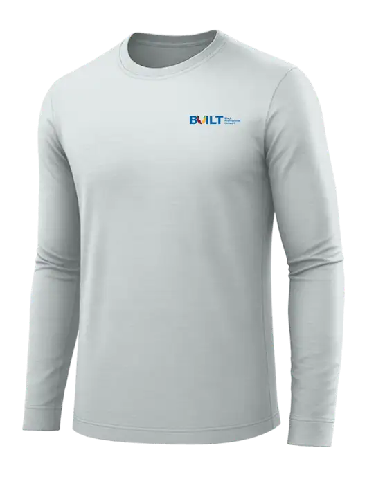 Long Sleeve Light Grey PosiCharge Competitor Tee w/RS&H BUILT Logo
