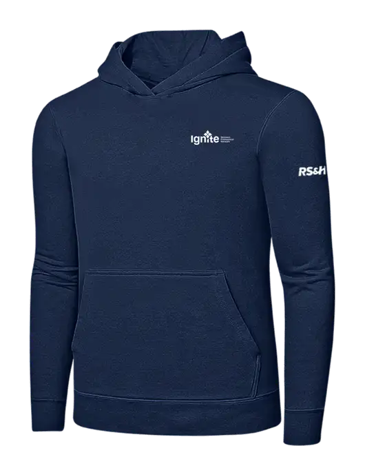 Navy 7.8 oz Ring Spun Hooded Sweatshirt w/RS&H Ignite Logo, RS&H Logo