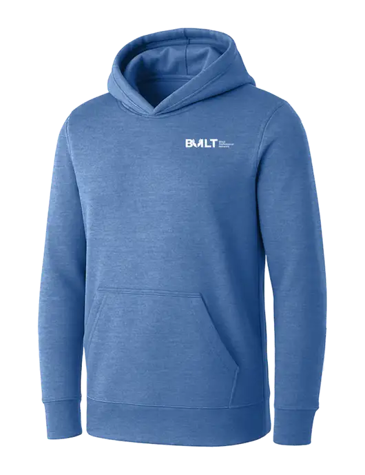 Womens Royal Heather Core Fleece Pullover Hooded Sweatshirt w/RS&H BUILT Logo