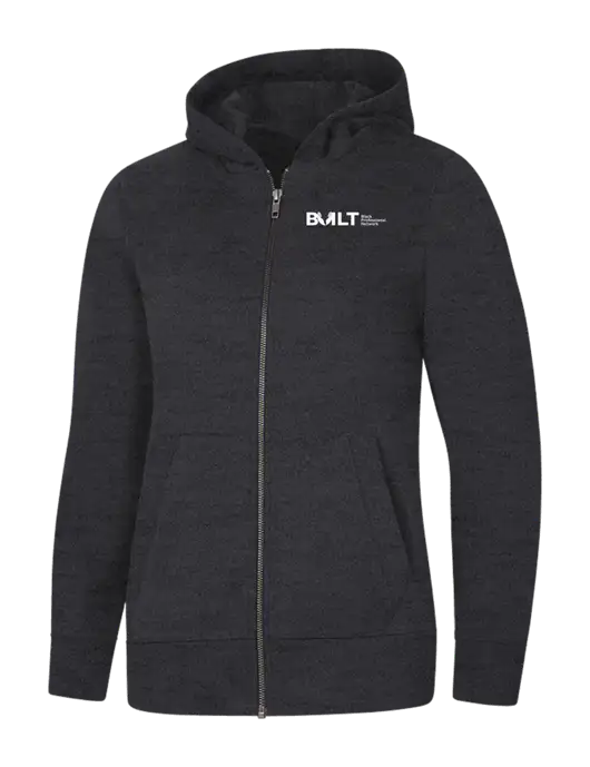 Womens Charcoal Heather Re-Fleece Full-Zip Hoodie w/RS&H BUILT Logo