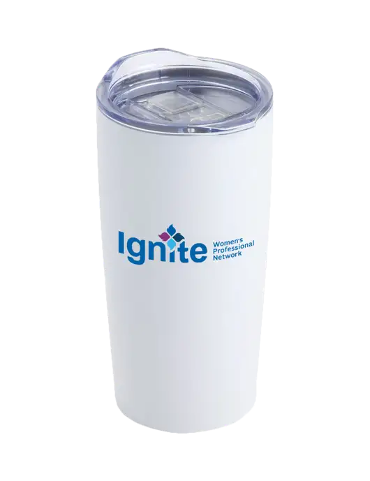 Society White 20 oz Insulated Tumbler w/RS&H Ignite Logo, RS&H Logo