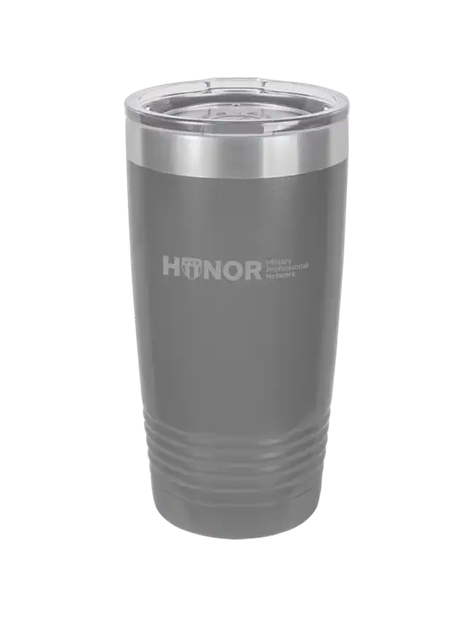 Polar Camel 20 oz Powder Coated Grey Vacuum Insulated Tumbler  w/RS&H HONOR Logo, RS&H Logo